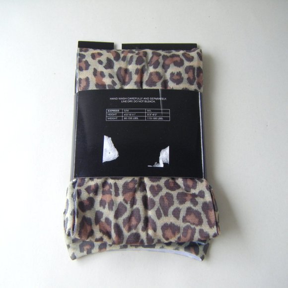 Express Leopard Print Ankle Tights Leggings S/M - Picture 3 of 5